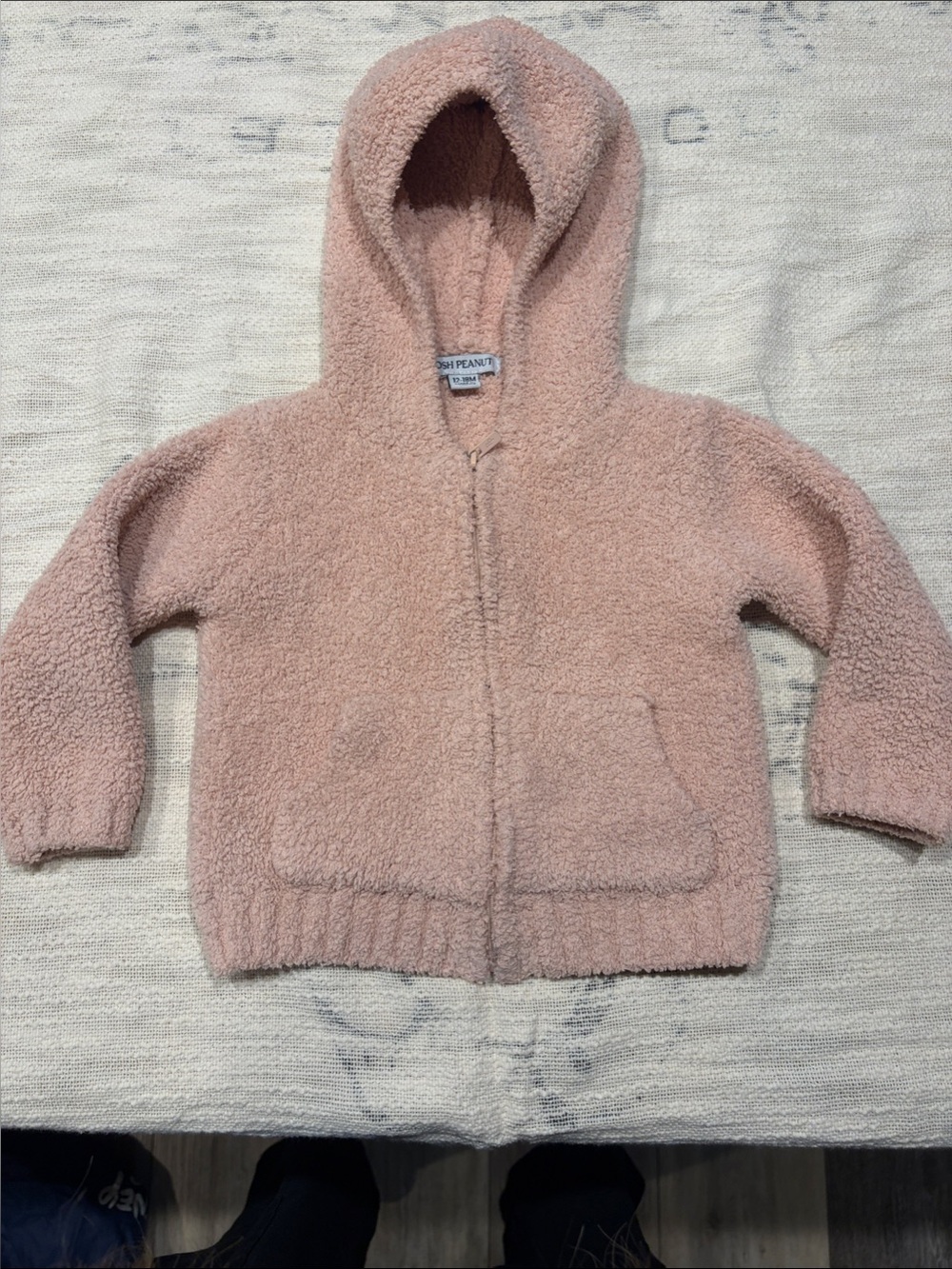 Posh peanut pink Sherpa zip sweater